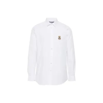 MOSCHINO Teddy Bear patch Cotton Shirt