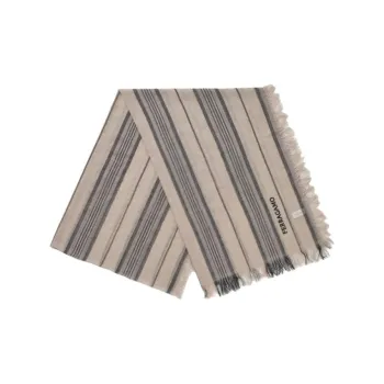 FERRAGAMO Wool Knit Scarves Unisex Beige