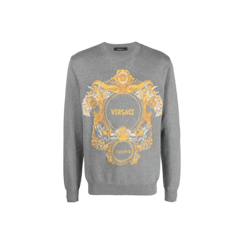 VERSACE Sweaters Men Gray-0