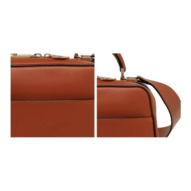 Valextra Serie S Calfskin Shoulder Bag, Crossbody Bag, Handbag Mini Women's Rusty Red-4