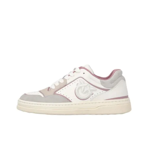 PINKO Low Top Skateboard Shoes Women's White Pink
