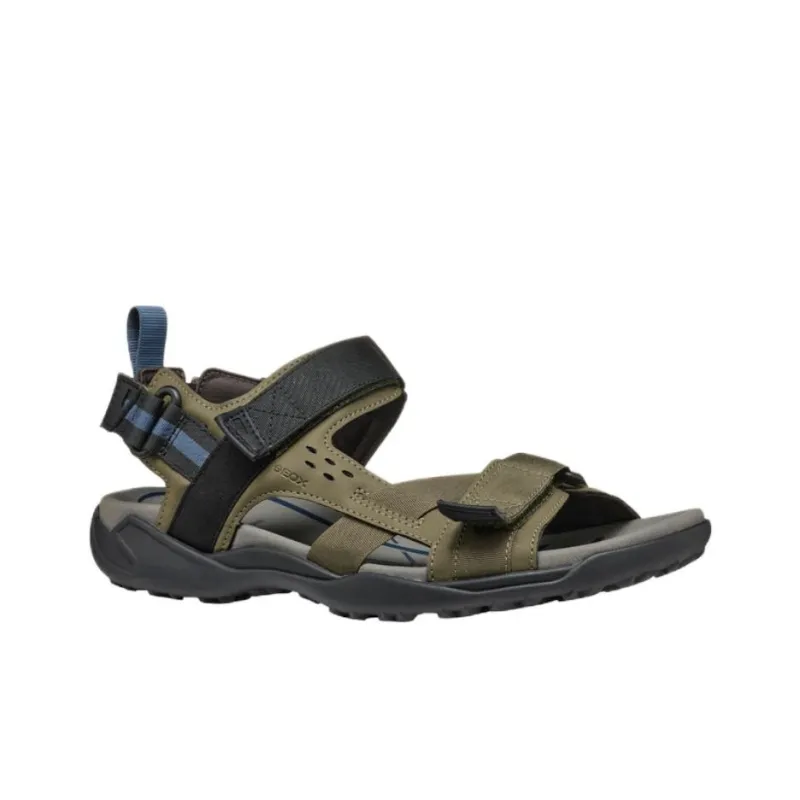 GEOX Terreno + Grip Beach Sandals Men's Army Green-1