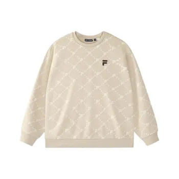 FILA FUSION Sweatshirt Fleece Lined Unisex Skin Gray