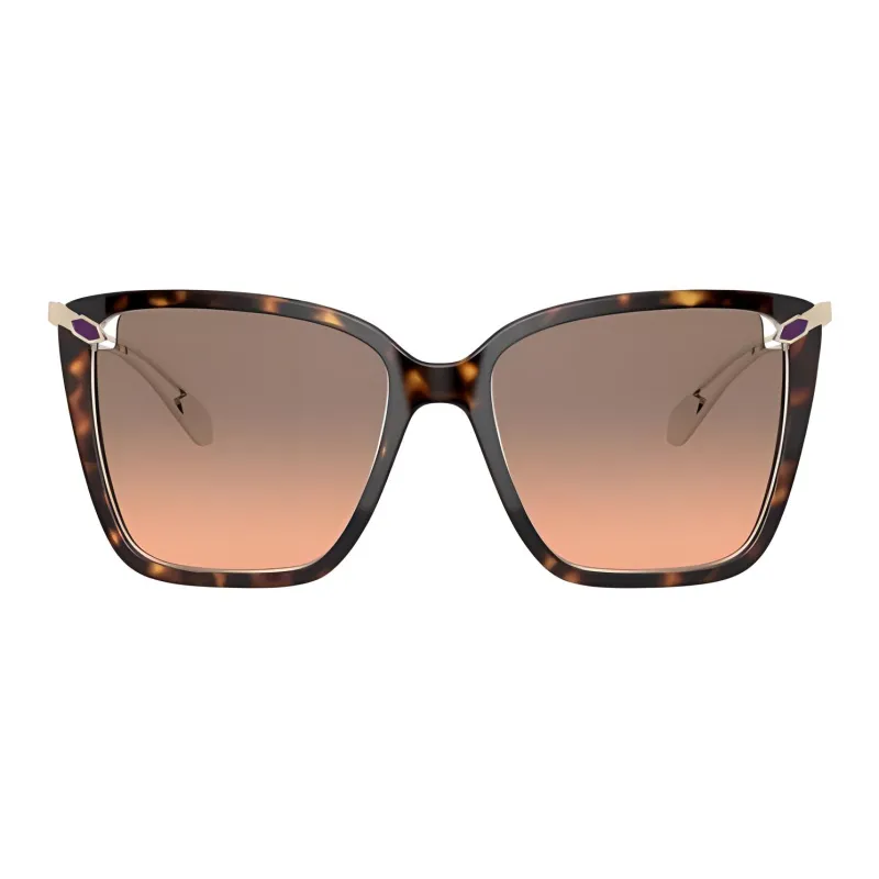 BVLGARI Plastic Irregular Shape Sunglasses Women's Gold-0
