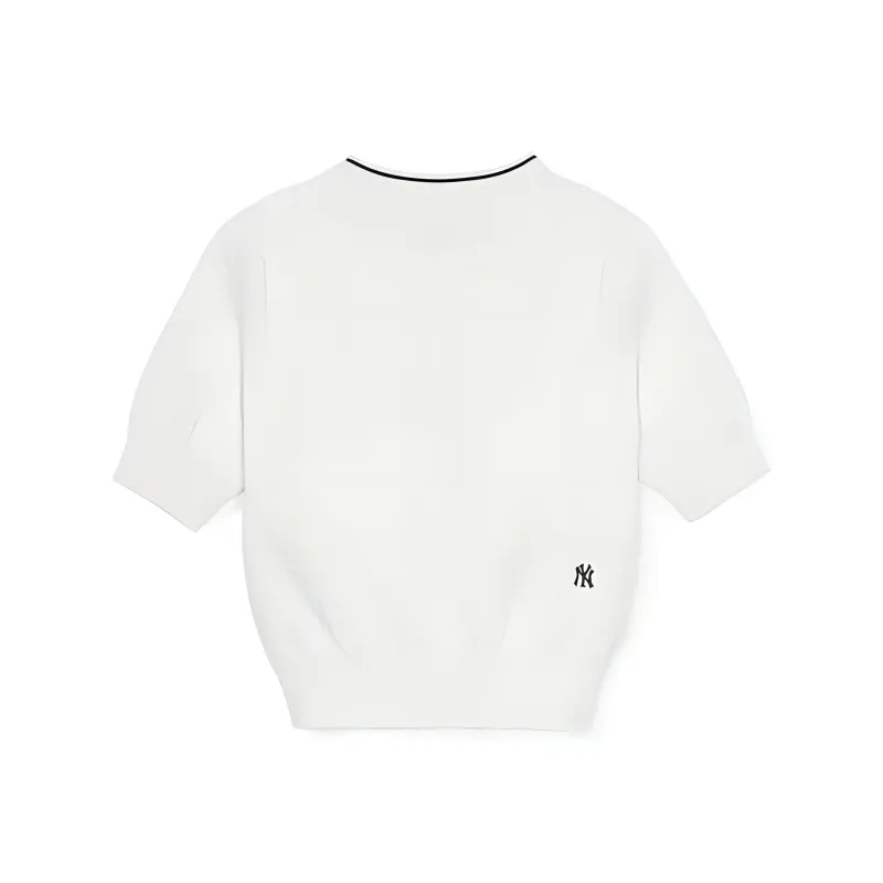 MLB New York Yankees SS25 Knitwear Women's Cream White-1