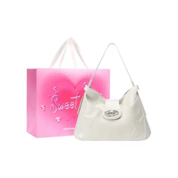 ONE TIME Synthetic Leather Shoulder Bag Regular Women's Black/White