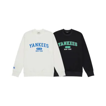 MLB MLB Preppy Style Collection New York Yankees 24FW Couple Bestie Early Autumn Sweatshirt Unisex 2 Pack Cream Black