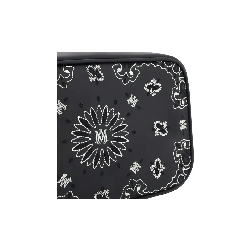 AMIRI Cow Leather Camera Bag Shoulder Bag Crossbody Bag Men's Black-2