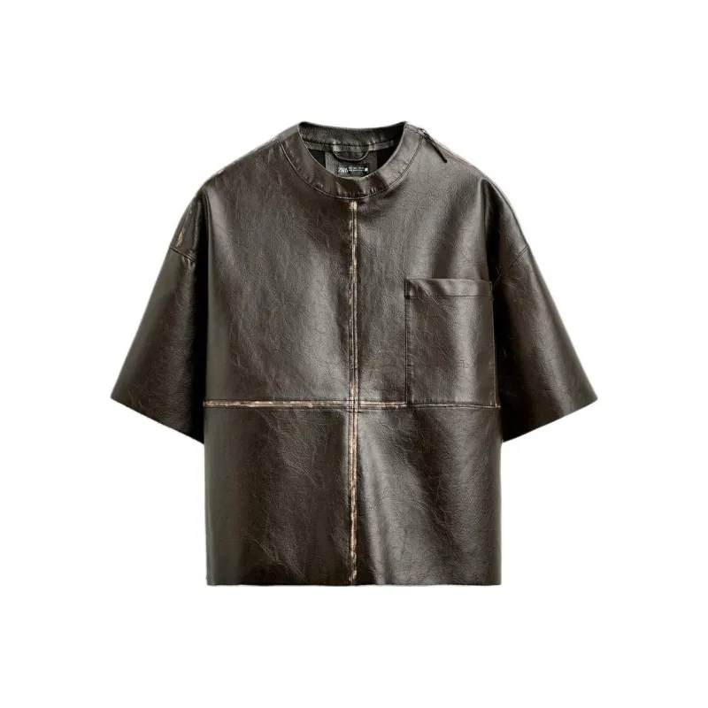 ZARA Shirts Men Brown-0