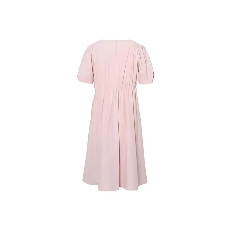 HDFULERN Short Sleeved Dresses Women's Pink-1