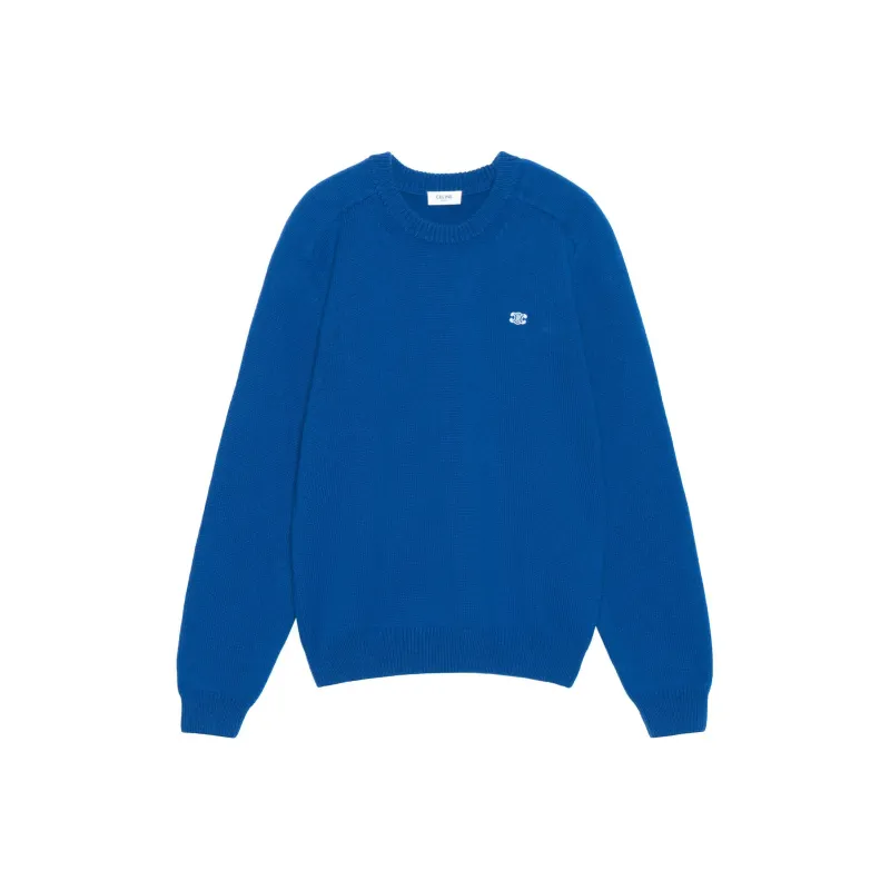 CELINE DYSFUNCTIONAL BAUHAUS Men's Collections FW22 Cashmere Sweater Men's Royal Blue-0