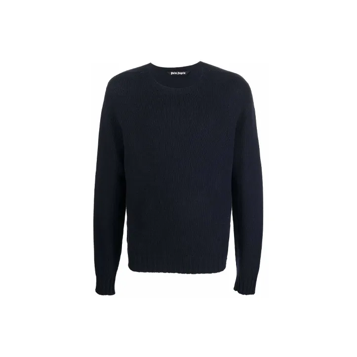 PALM ANGELS Logo Intarsia Crewneck Sweater-0