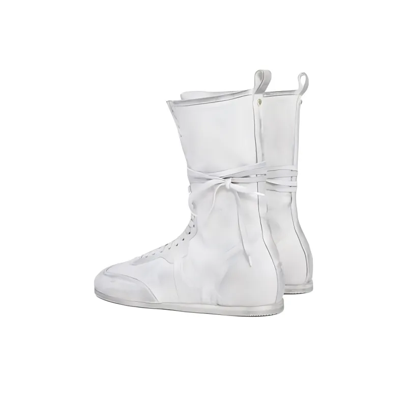 Ann Demeulemeester Fides High Top Casual Shoes Men's White-3