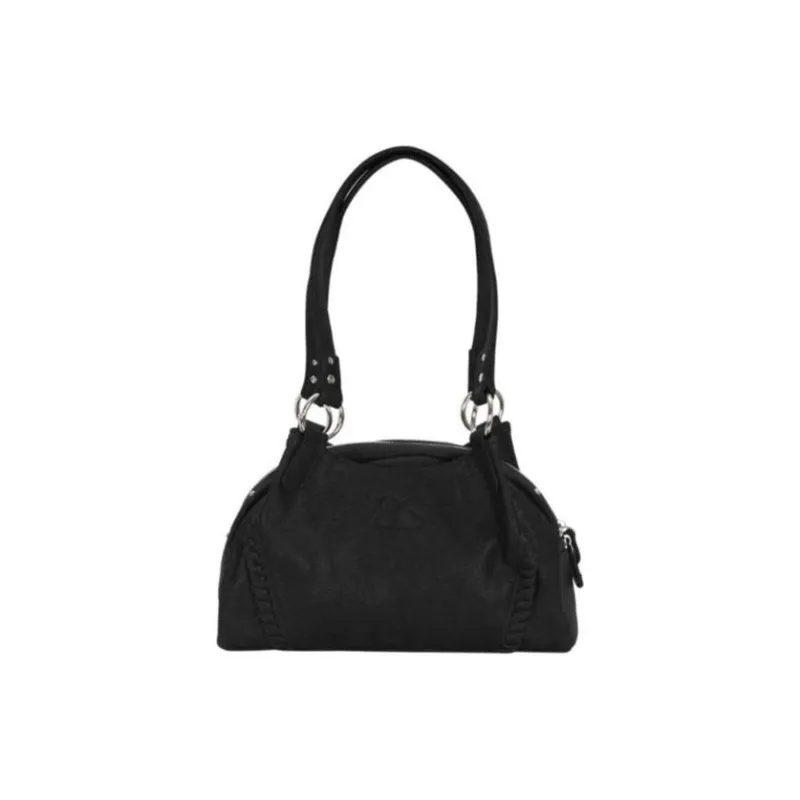 PAYOT Microfiber Synthetic Leather Shoulder Bag Regular Women's White/Black/Silver/Gray-3