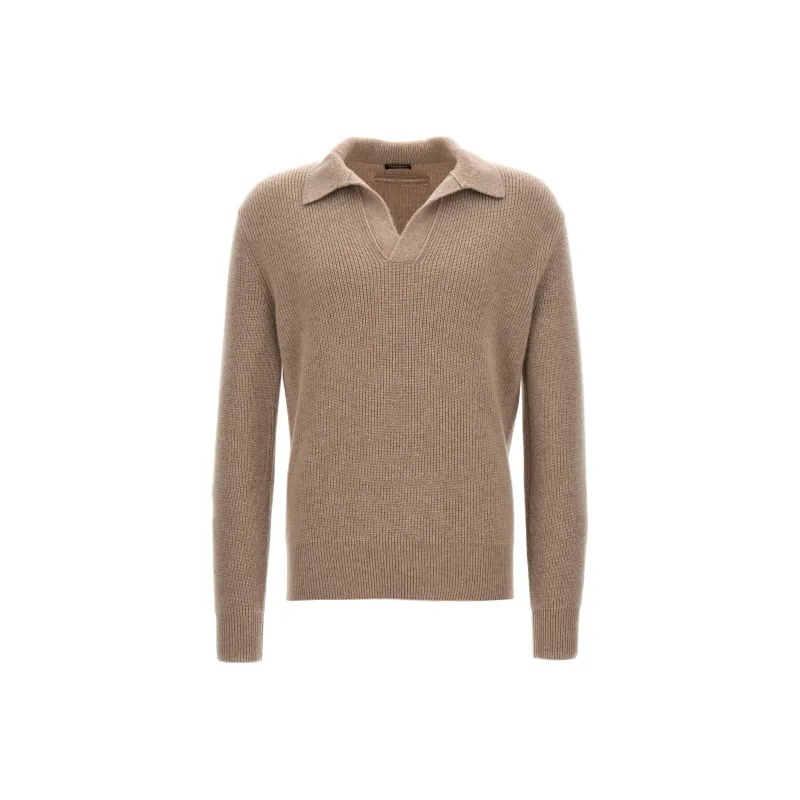 Ermenegildo Zegna V Neck Long Sleeved Jumper-0