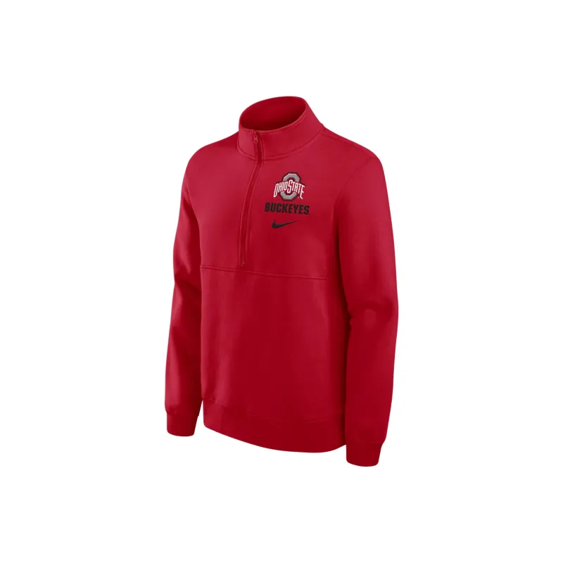 Nike Ohio State Buckeyes Primetime Club Men's Nike College 1/2-Zip Crew-0