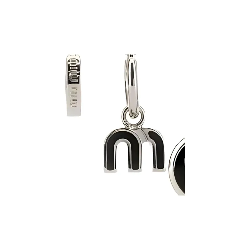 MIU MIU Metal Earrings Women's Silver-2