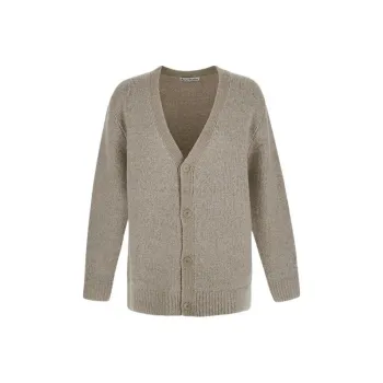 Acne Studios Wool Blend V Neck Button Up Cardigan