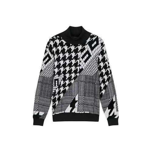 DAVID NAMAN Sweaters Men Black White