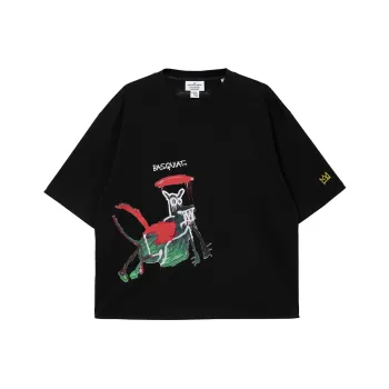 JACK JONES· x Jean Michel Basquiat T Shirt Men's E40 Black