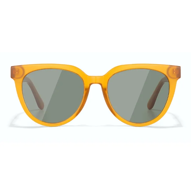 BERTHA Plate Frame Round Sunglasses Unisex Tea Brown, Yellow, Black-3