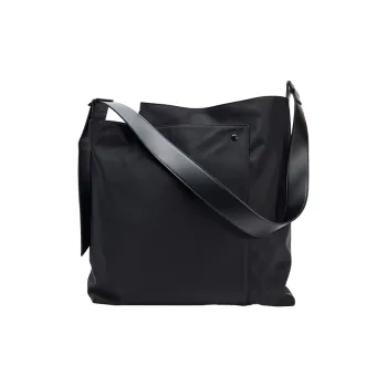 URBAN REVIVO Fabric Shoulder Bag Medium Size Men's Black