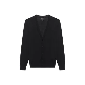 EMPORIO ARMANI V neck Fine Knit Cardigan