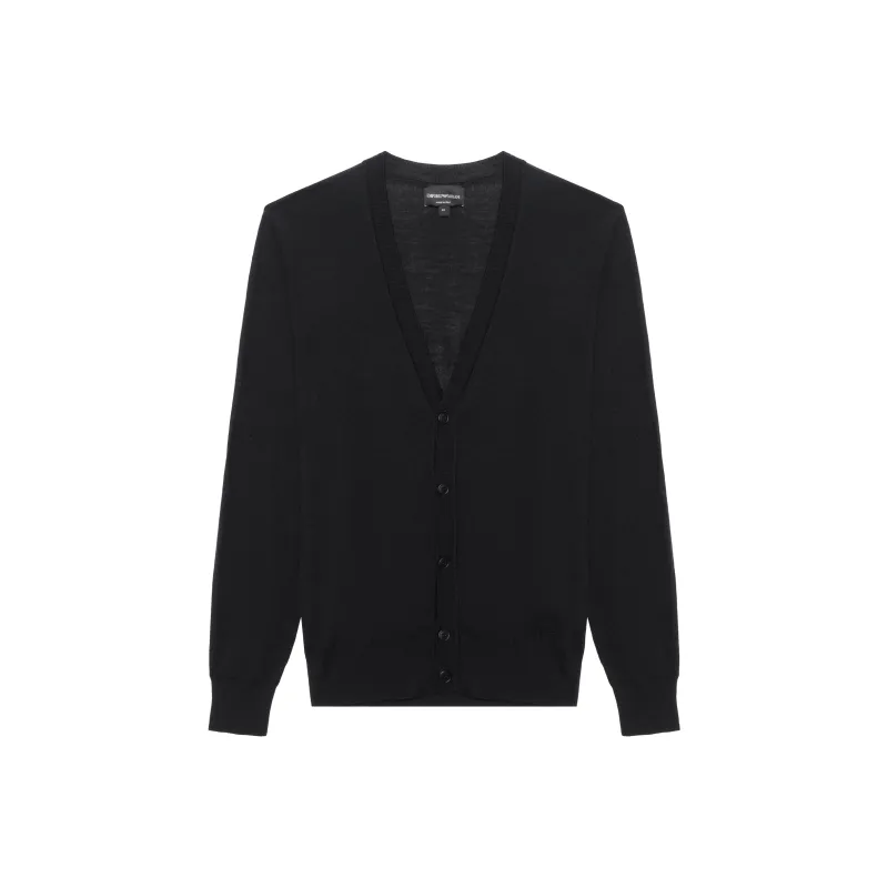 EMPORIO ARMANI V neck Fine Knit Cardigan-0
