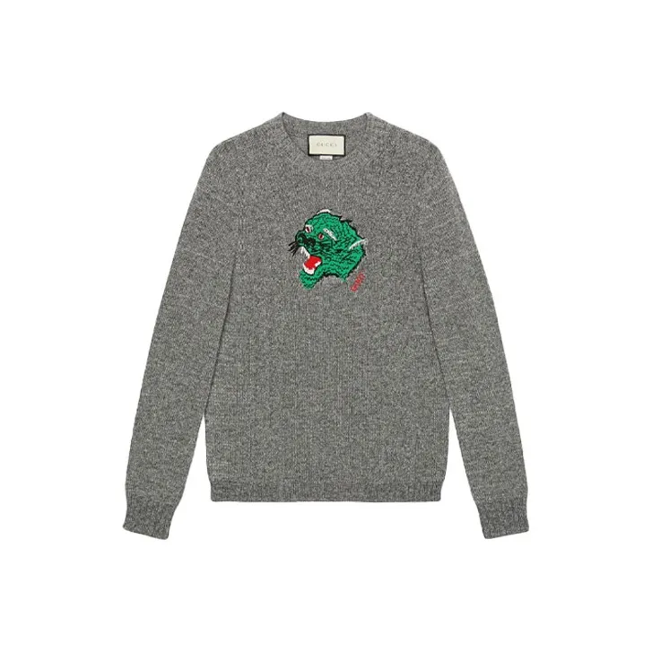 GUCCI Panther Face Knitted Jumper-0