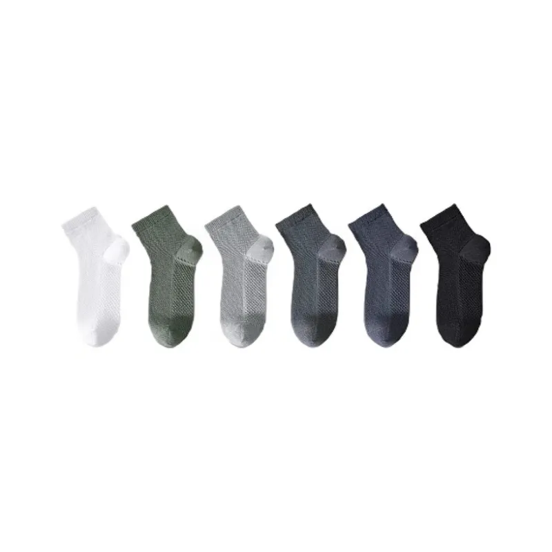 H YXIANG Mid Calf Socks Unisex 6 Pack-0