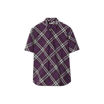 Burberry Check Pattern Short Sleeved Shirt