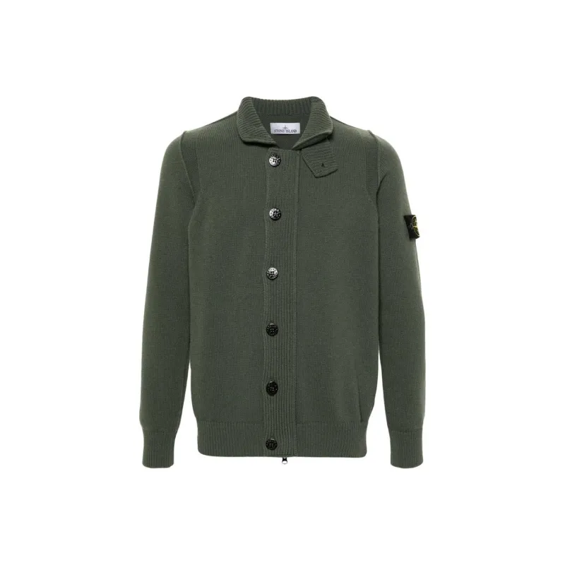 STONE ISLAND High Neck Knitted Cardigan-0
