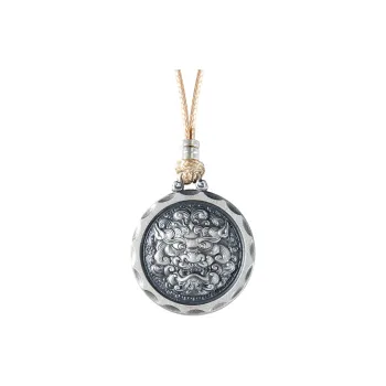 Inker Good Stone 999 Fine Silver Necklaces Unisex