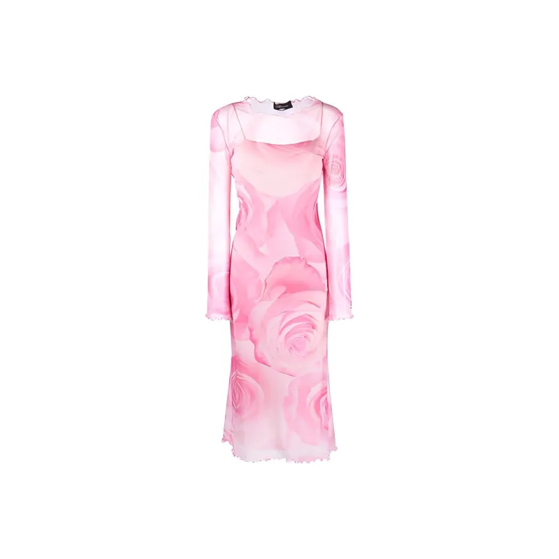 Blumarine Long-Sleeved Dresses Women's Pink-2