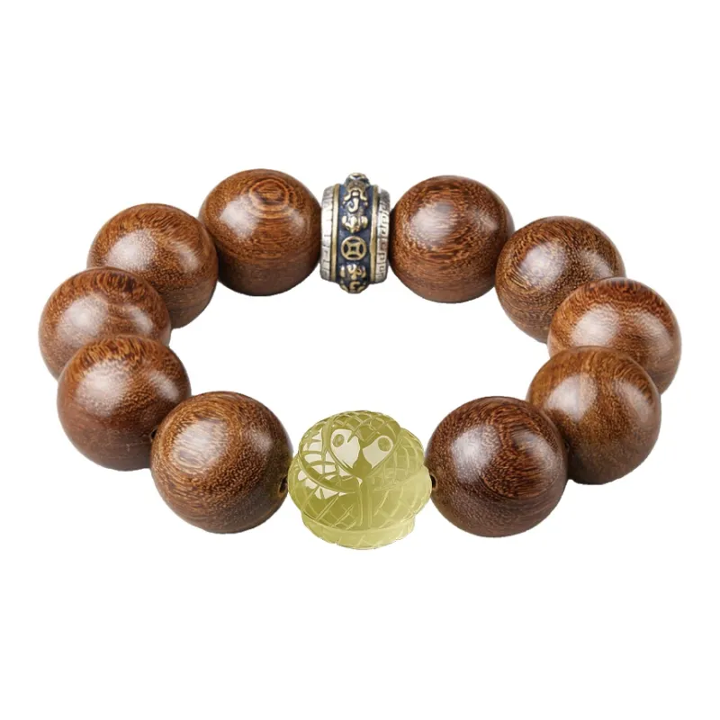 Moonstone Edge Golden Sandalwood Bracelets Men's-10