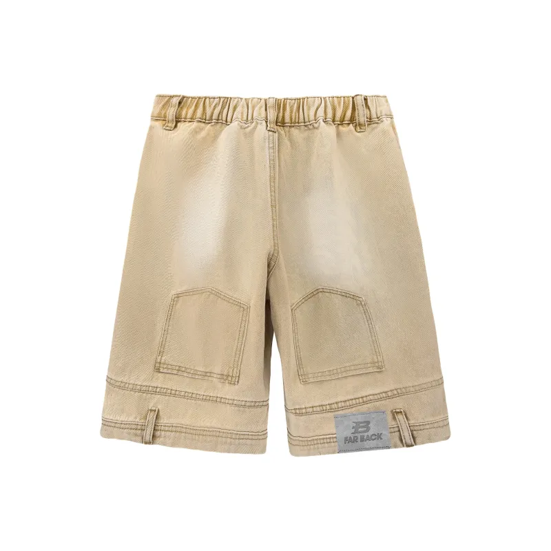 FAR BACK Denim Shorts Unisex-11