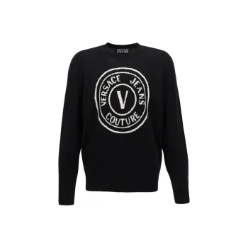 VERSACE JEANS COUTURE V Emblem Wool Jumper