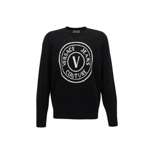 VERSACE JEANS COUTURE V Emblem Wool Jumper