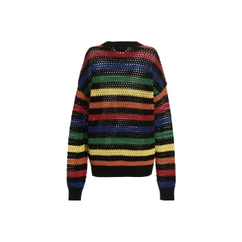 MSGM Striped Crewneck Knitted Sweater