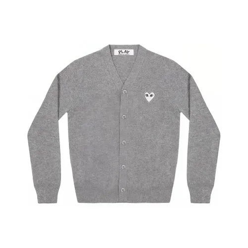 CDG Play Sweater Men's Light Gray