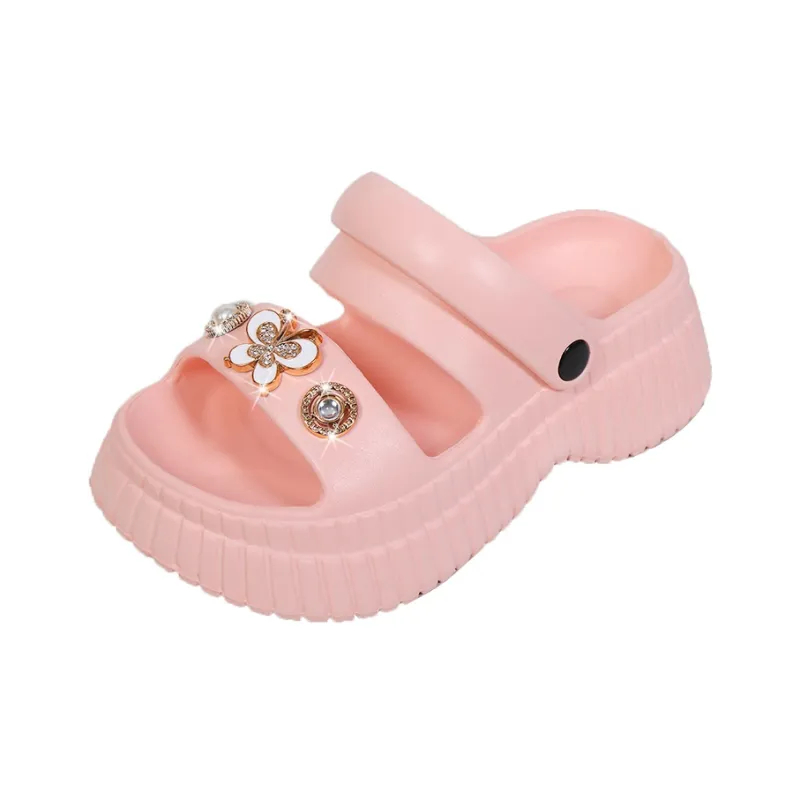 QIUTEXIONG EVA Rhinestone Slip Resistant Abrasion Resistant Slide Slippers Women's-12