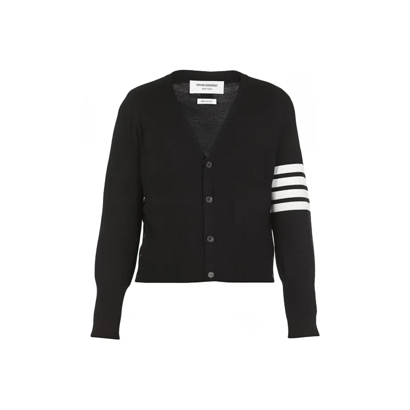 THOM BROWNE 4 Bar Stripe V neck Cardigan-0