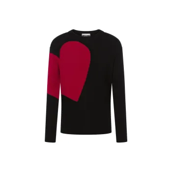 MOSCHINO Heart Intarsia Crewneck Jumper