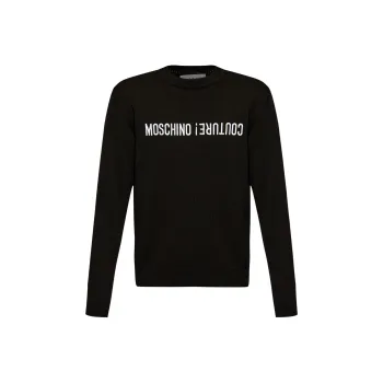 MOSCHINO Logo Embroidered Crewneck Jumper