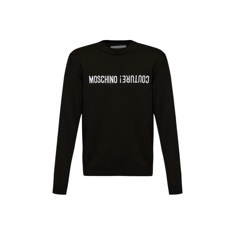 MOSCHINO Logo Embroidered Crewneck Jumper-0