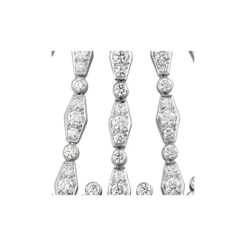 CARTIER 18K White Gold Diamonds Necklaces Women's Silver-2