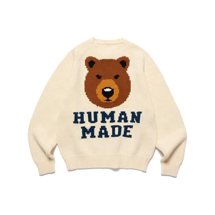 HUMAN MADE Bear Raglan Knit Sweater-0