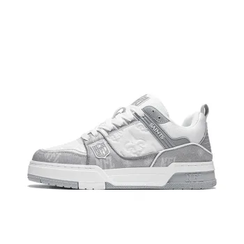 NFL TR '25 New Orleans Saints Low Top Skateboard Shoes Unisex White Gray