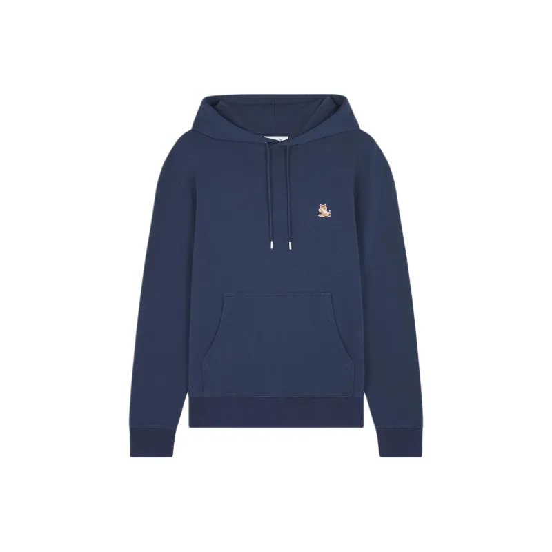 Maison Kitsune Bold Fox Head Patch Drawstring Hoodie-0