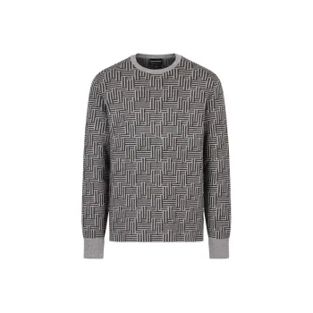 EMPORIO ARMANI FW22 Sweater Men's Smoke Gray